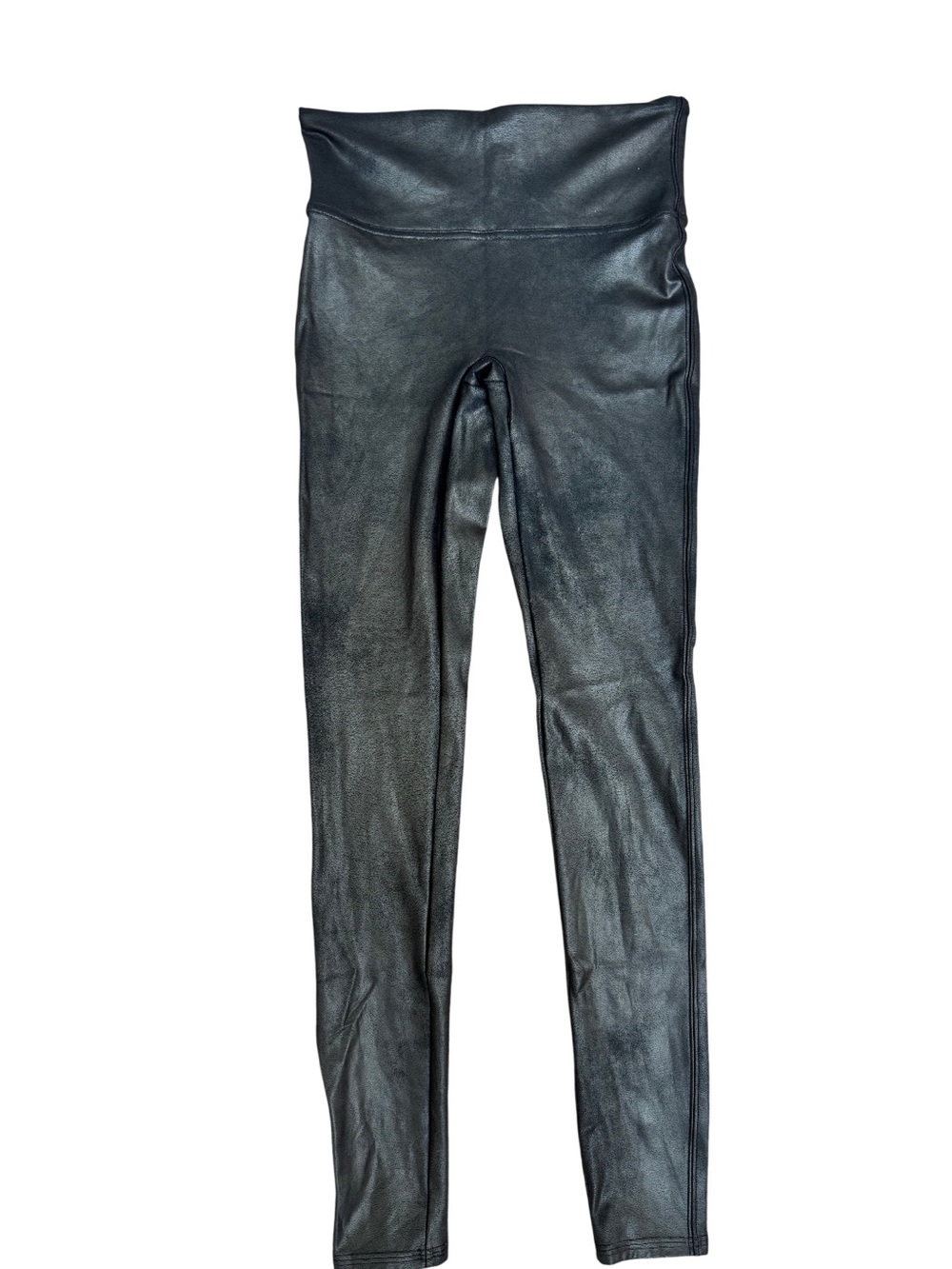 SPANX Black Faux Leather High-Waist Leggings